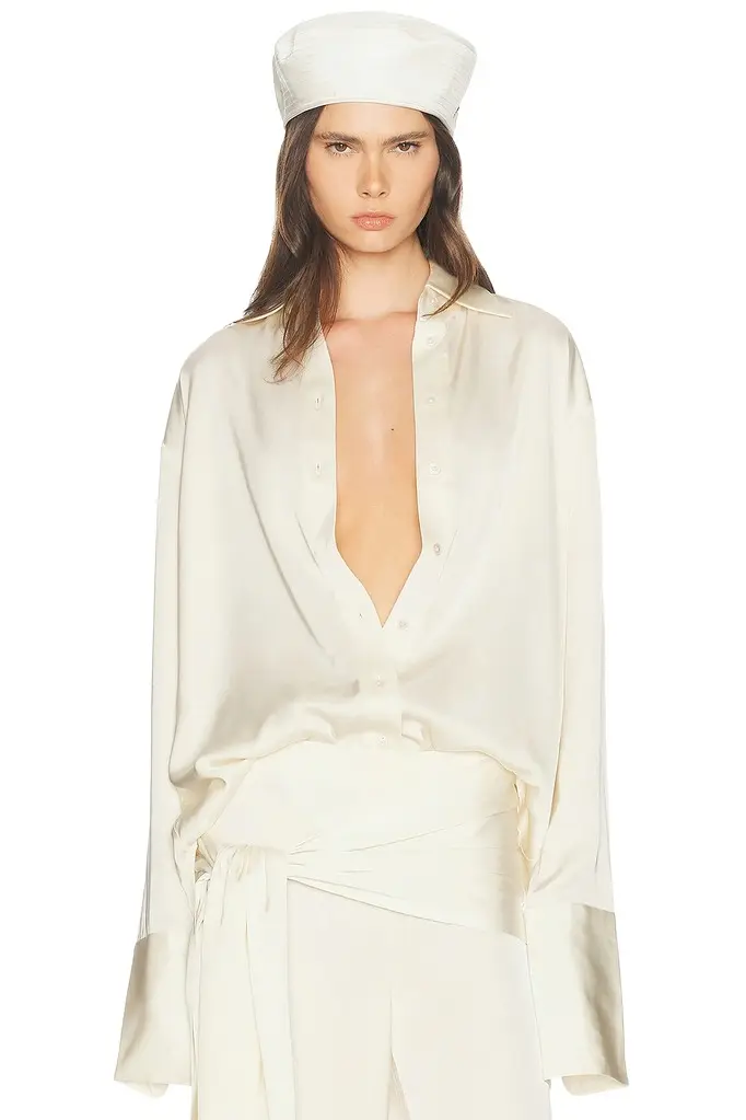 The Relaxed Satin Shirt