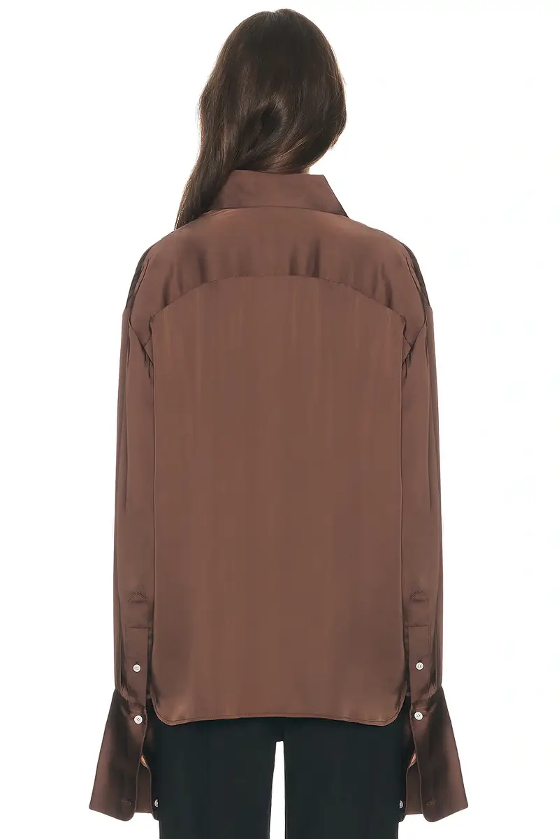 Helsa The Relaxed Satin Shirt | Thumbnail 3 Helsa The Relaxed Satin Shirt | Thumbnail 3