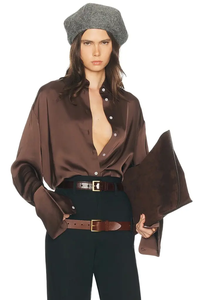The Relaxed Satin Shirt The Relaxed Satin Shirt