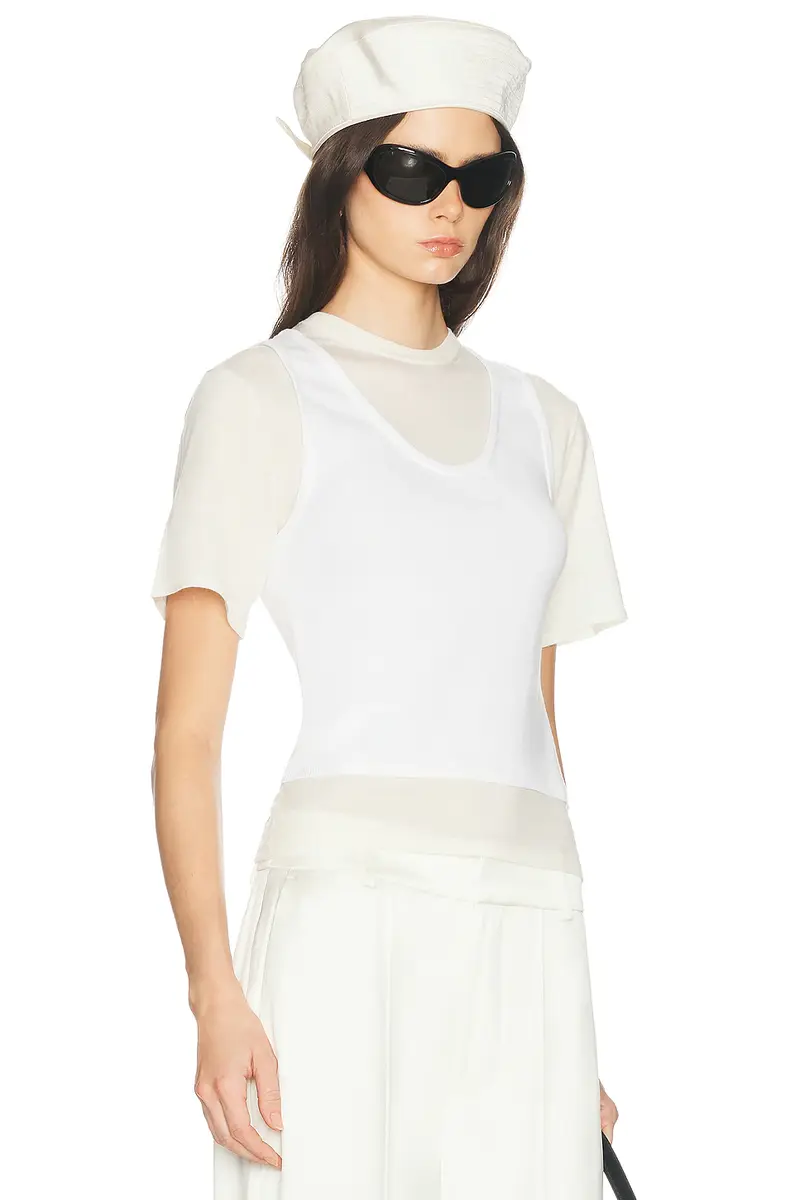 Helsa Pillar Layered Knit Tee | Thumbnail 2 Helsa Pillar Layered Knit Tee | Thumbnail 2