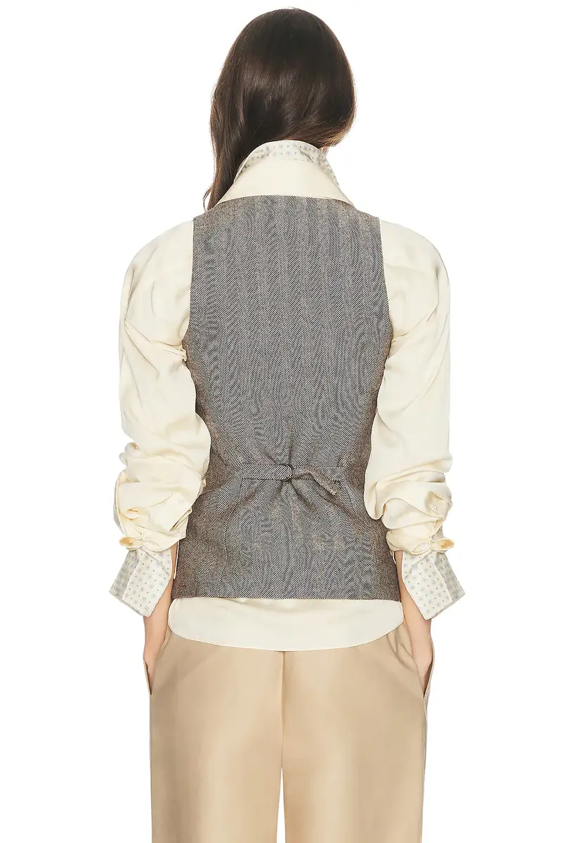 Helsa Italian Herringbone Waistcoat | Thumbnail 3 Helsa Italian Herringbone Waistcoat | Thumbnail 3
