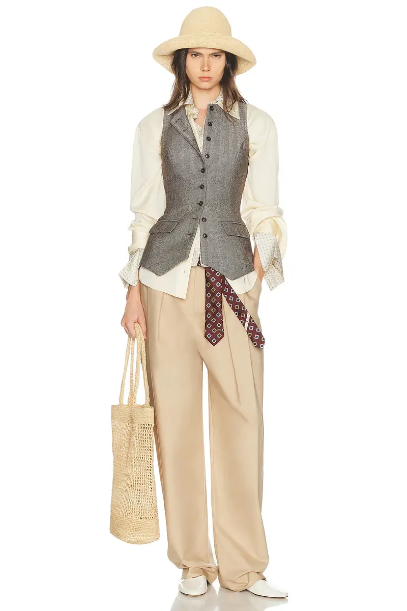 Helsa Italian Herringbone Waistcoat | Thumbnail 4 Helsa Italian Herringbone Waistcoat | Thumbnail 4