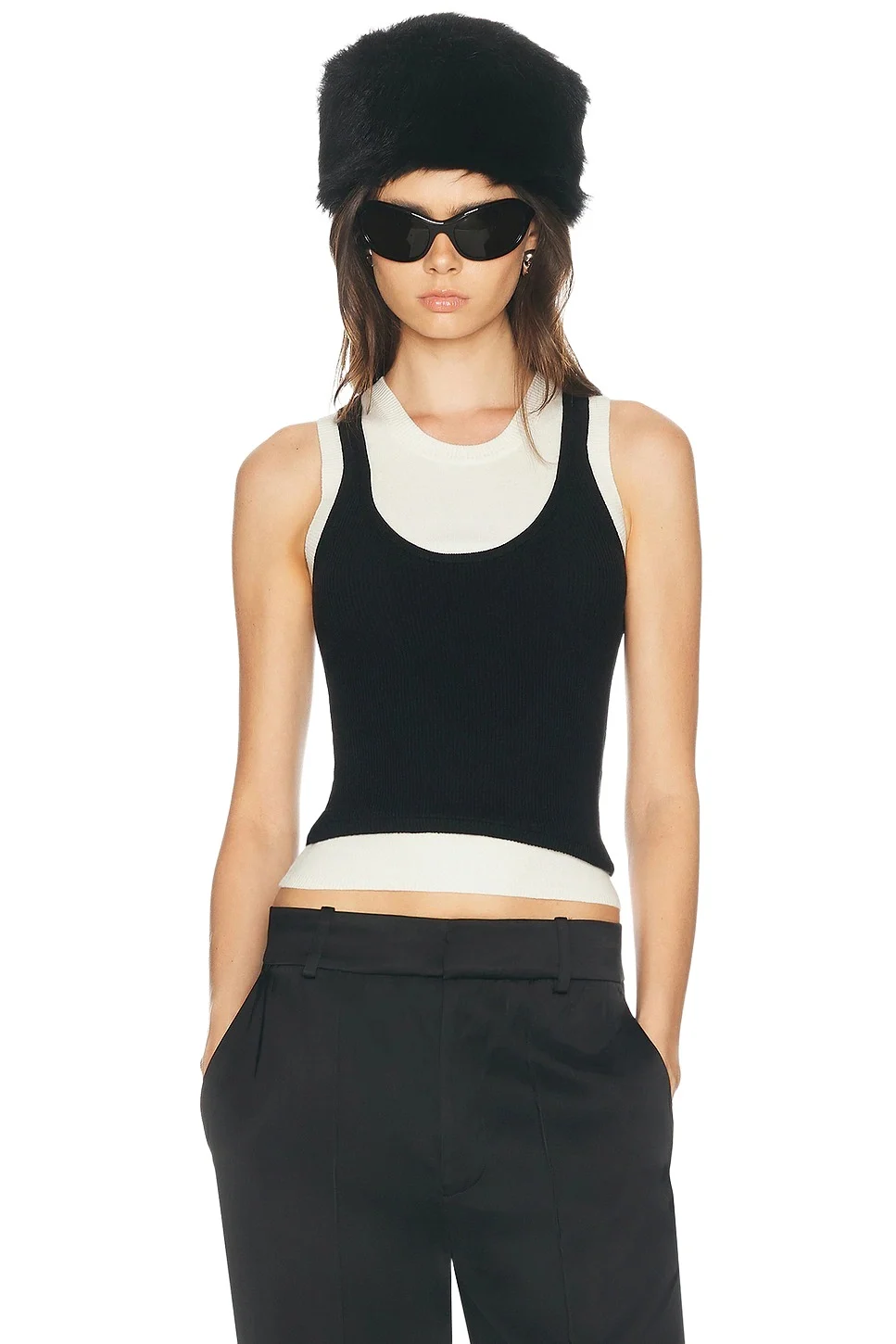 Tai Layered Knit Tank Tai Layered Knit Tank
