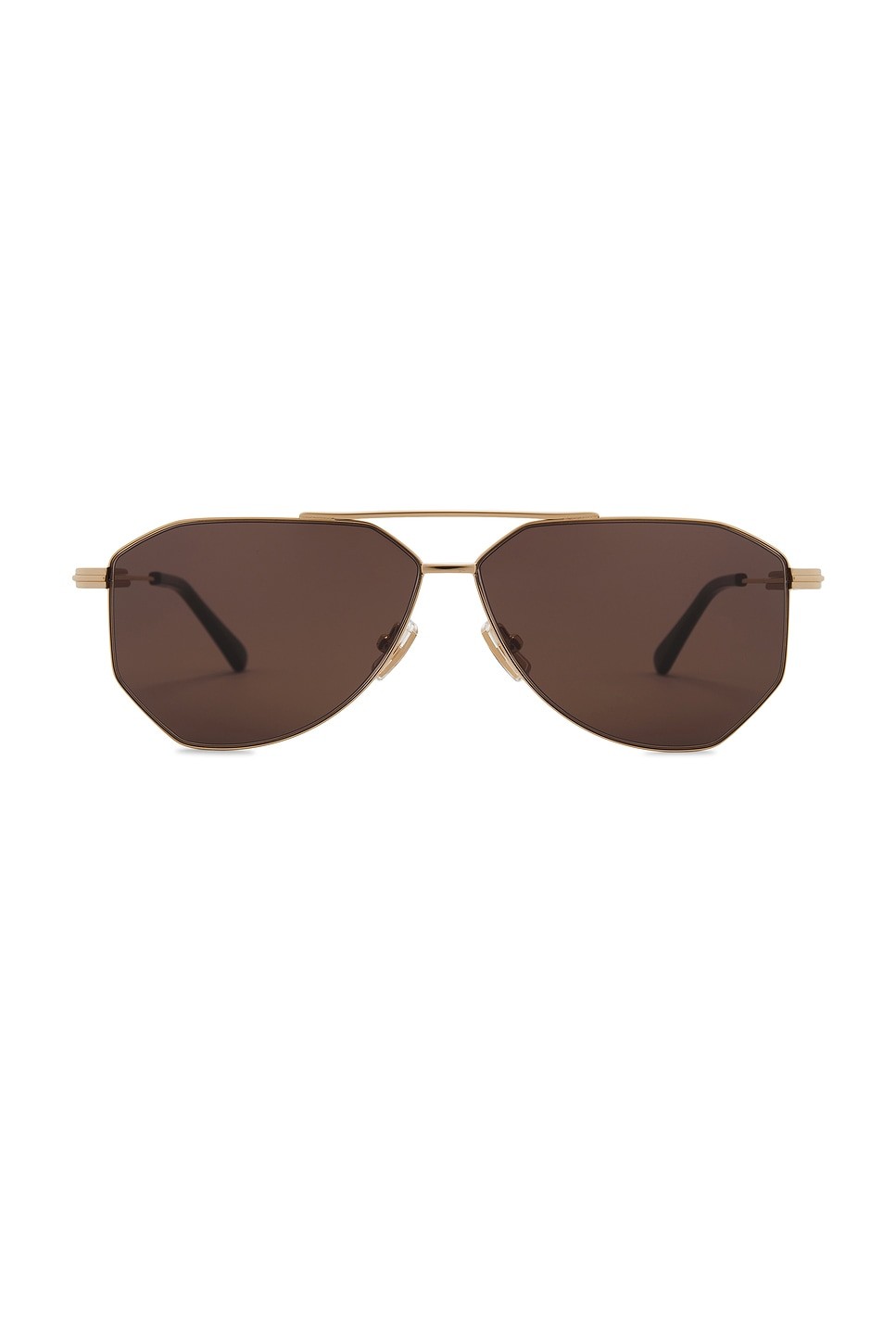 Bottega Veneta Snap Ribbon Metal Pilot Sunglasses