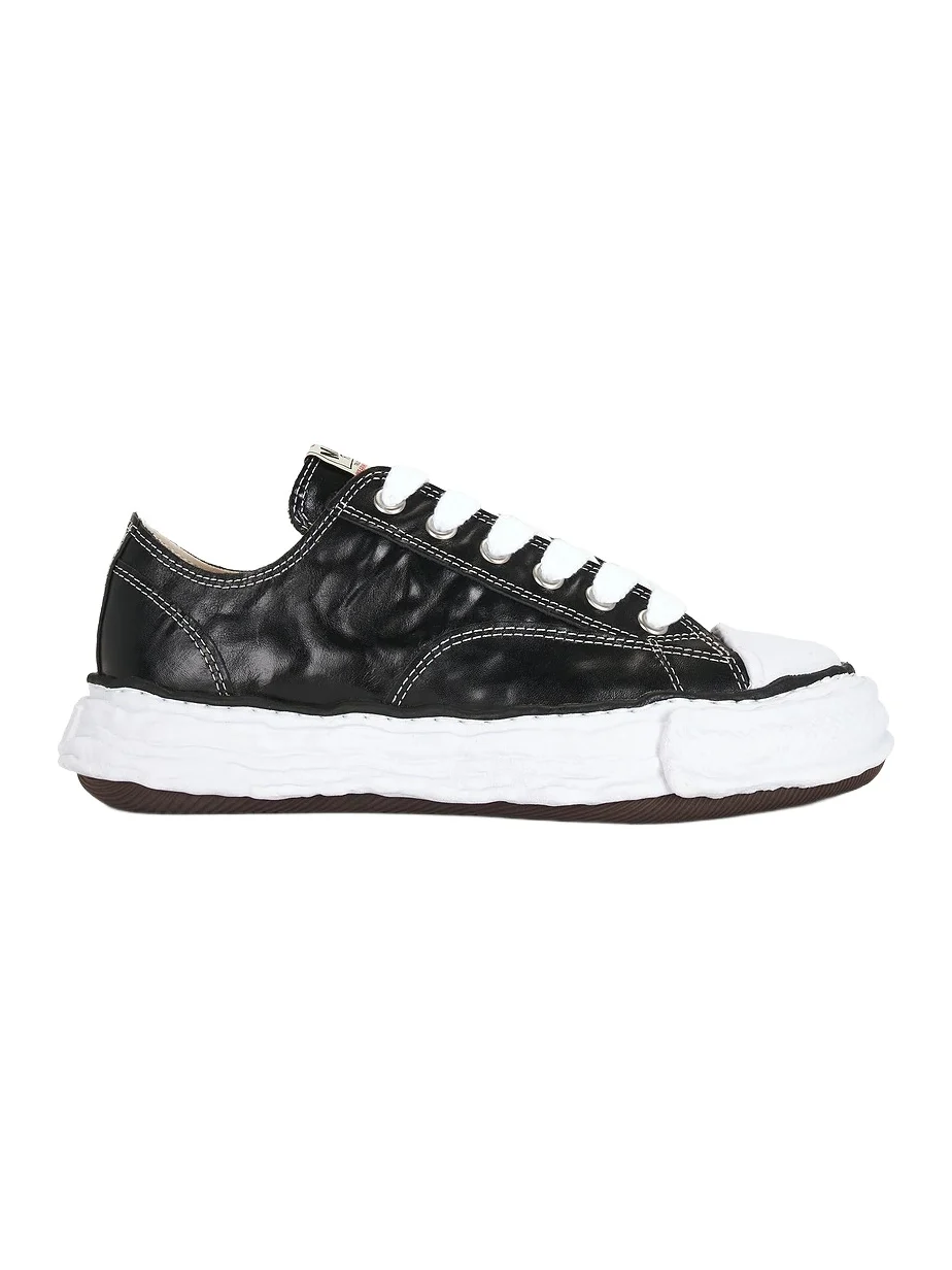 Peterson23 Wrinkled Leather Lowtop Sneakers