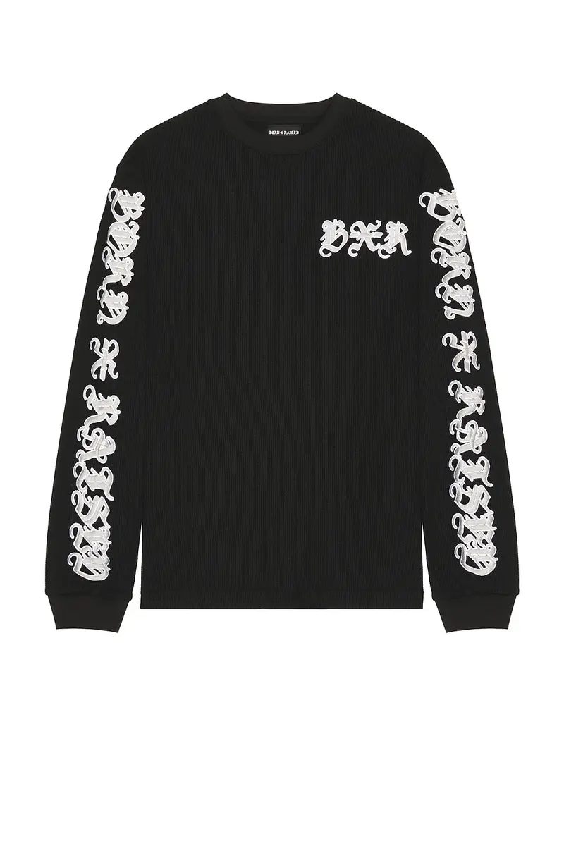 Born x Raised Gothic Embroidered Waffle Thermal | Thumbnail 5 Born x Raised Gothic Embroidered Waffle Thermal | Thumbnail 5