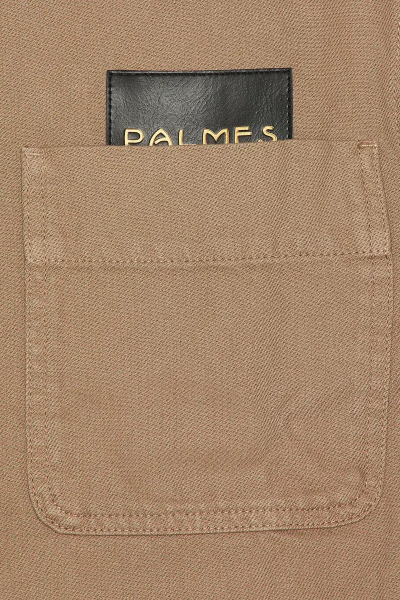 Palmes Twill Leather Collar Overshirt | Thumbnail 5 Palmes Twill Leather Collar Overshirt | Thumbnail 5