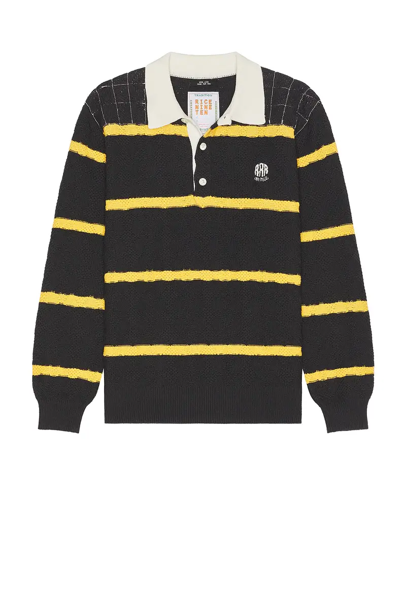 rice nine ten Home Made Knitting Rugby Shirt | Thumbnail 4