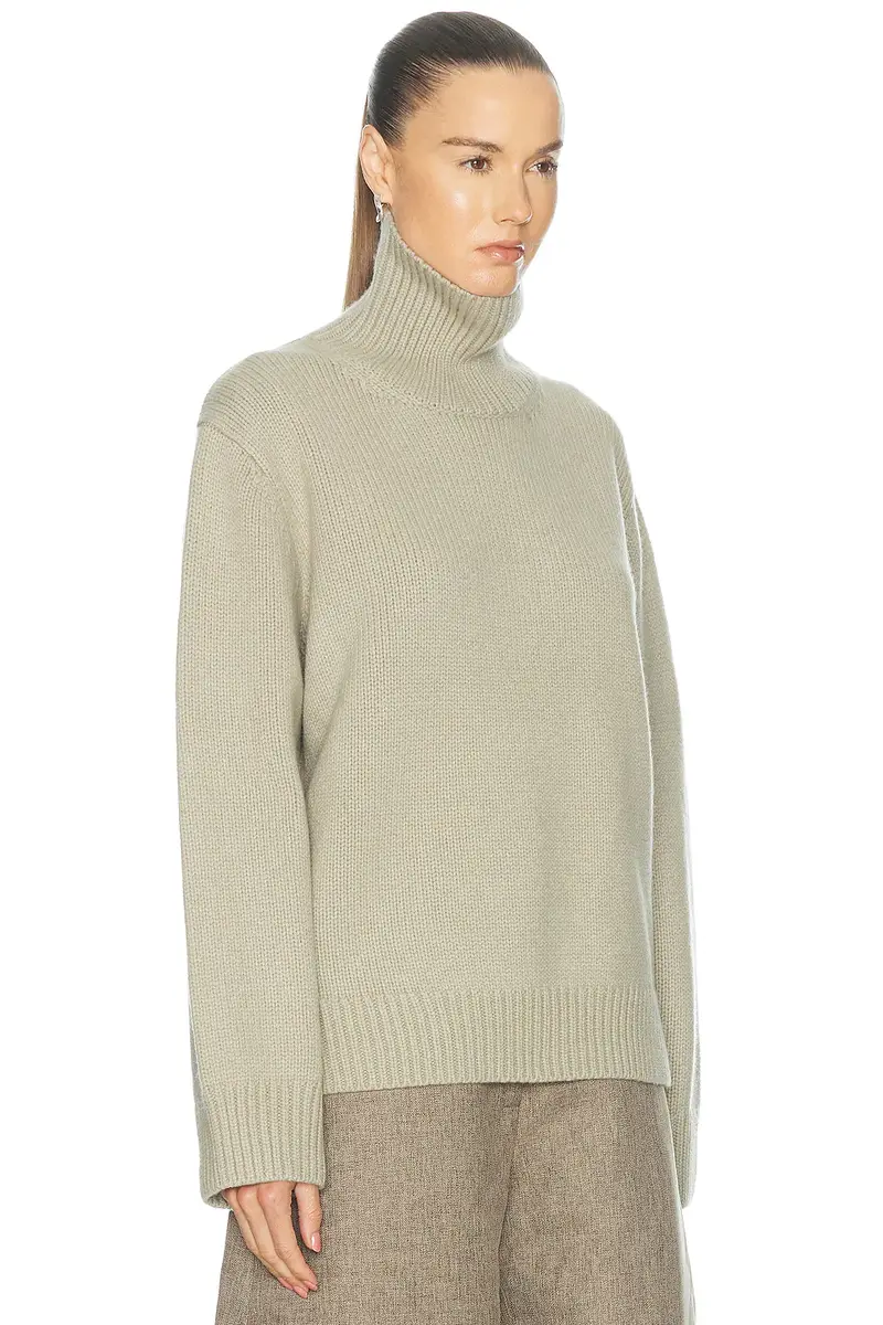 TOTEME Oversized Lambswool Turtleneck Sweater | Thumbnail 2 TOTEME Oversized Lambswool Turtleneck Sweater | Thumbnail 2