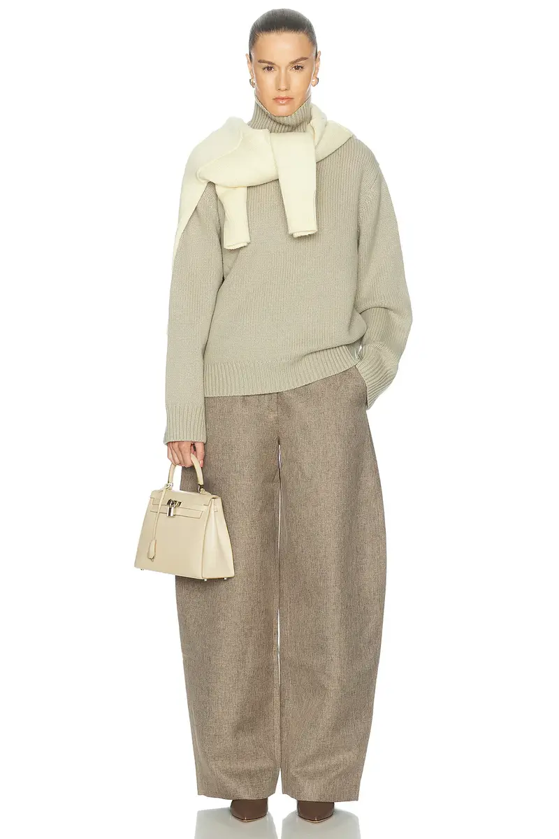 TOTEME Oversized Lambswool Turtleneck Sweater | Thumbnail 4 TOTEME Oversized Lambswool Turtleneck Sweater | Thumbnail 4