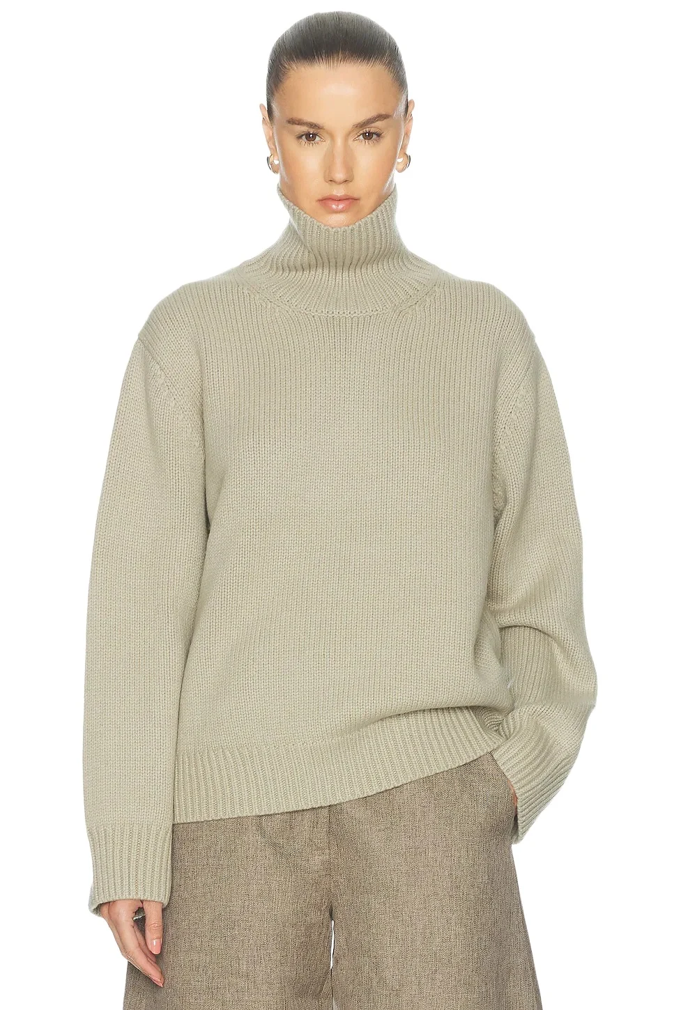 TOTEME Oversized Lambswool Turtleneck Sweater