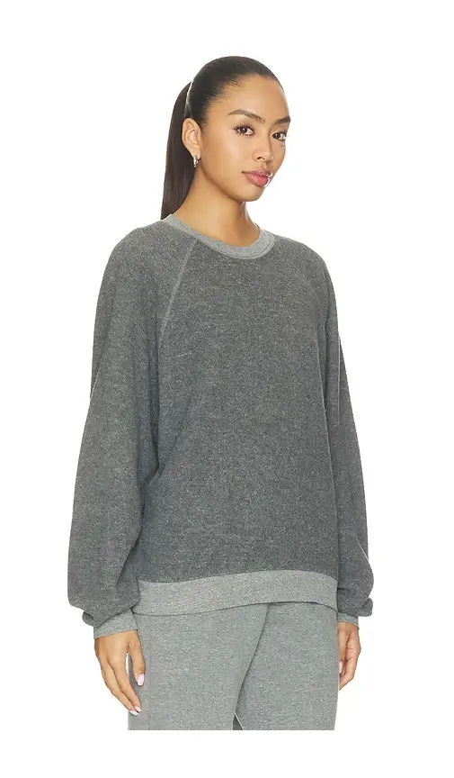 perfectwhitetee Oversized Ziggy Inside Out Fleece Crewneck Sweatshirt | Thumbnail 2