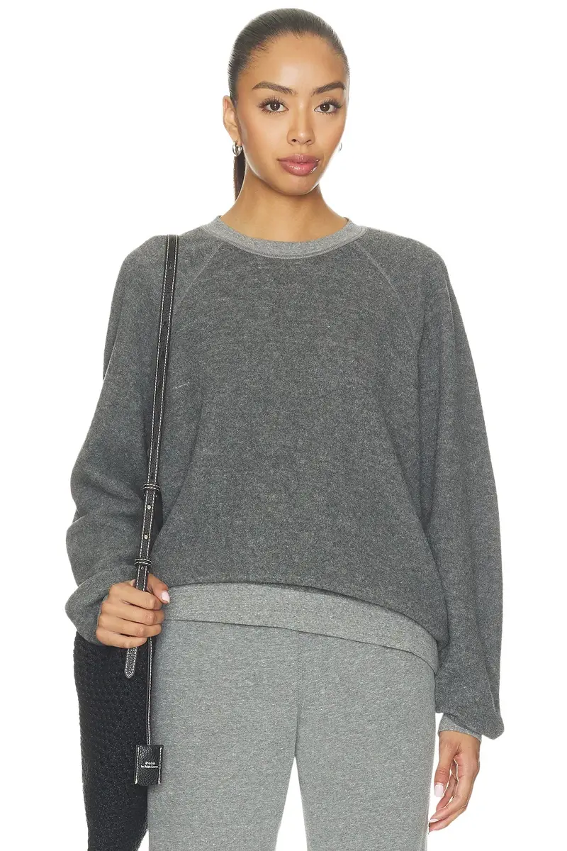 perfectwhitetee Oversized Ziggy Inside Out Fleece Crewneck Sweatshirt