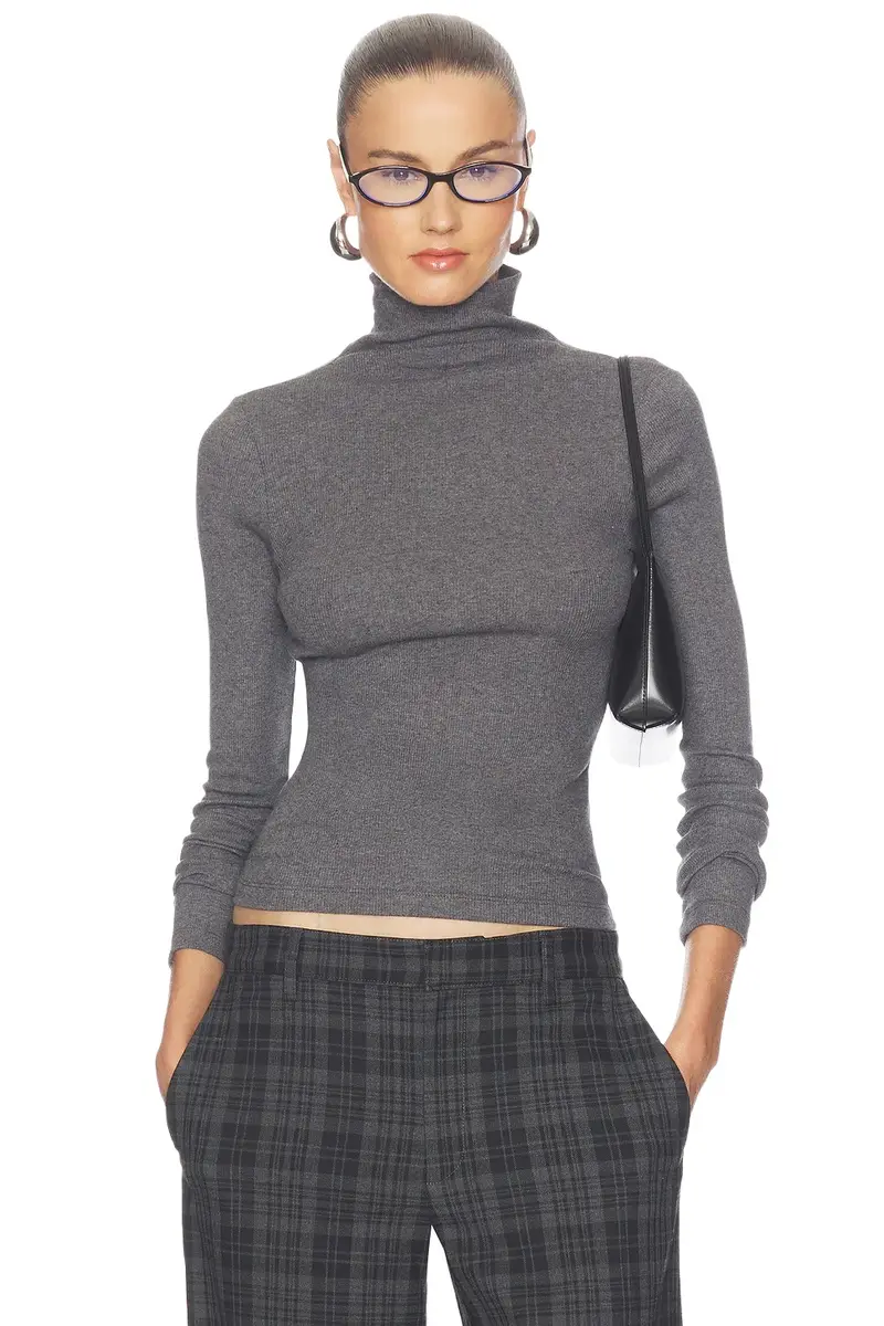 Cashmere Rib Turtleneck Top Cashmere Rib Turtleneck Top
