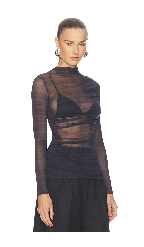 ENZA COSTA Mesh Longsleeve Twist Top | Thumbnail 2 ENZA COSTA Mesh Longsleeve Twist Top | Thumbnail 2