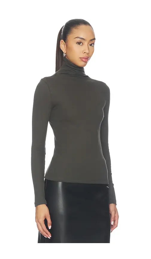 ENZA COSTA Cashmere Rib Turtleneck Top | Thumbnail 2 ENZA COSTA Cashmere Rib Turtleneck Top | Thumbnail 2
