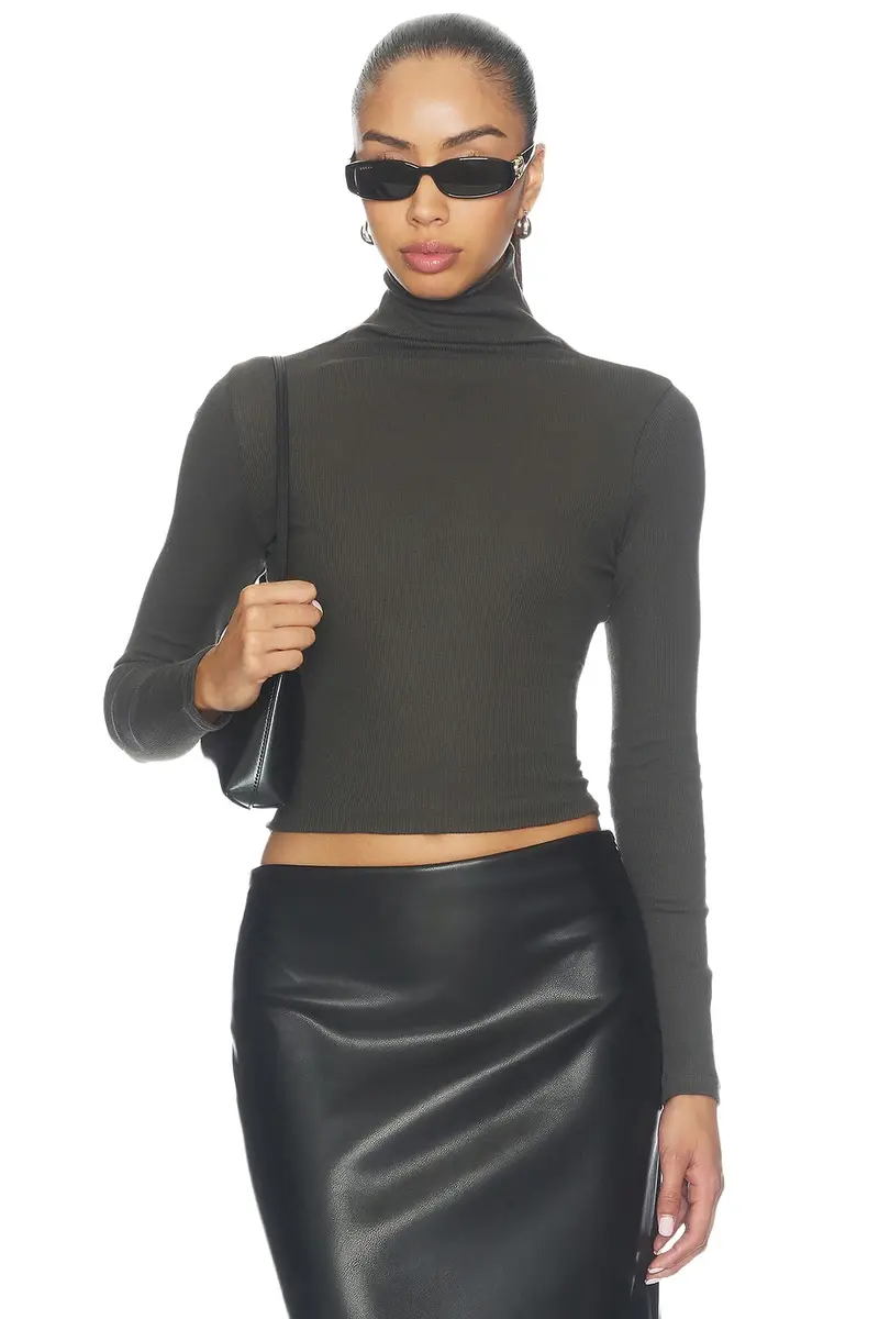 Cashmere Rib Turtleneck Top Cashmere Rib Turtleneck Top