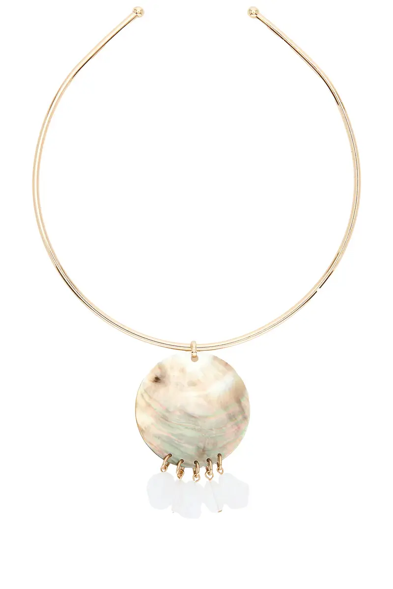Iridescent Circle Pendant Choker Iridescent Circle Pendant Choker