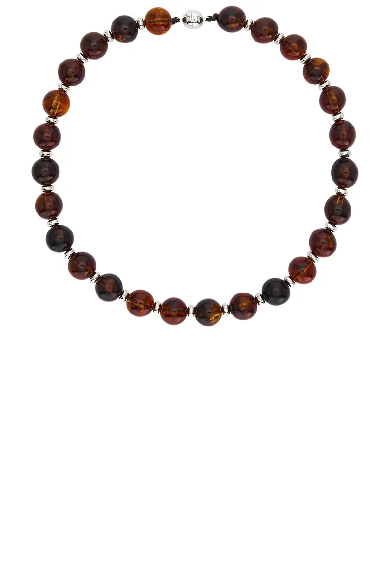 Amber-toned Faceted Beads Necklace