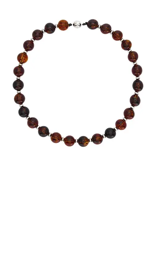 Amber-toned Faceted Beads Necklace Amber-toned Faceted Beads Necklace