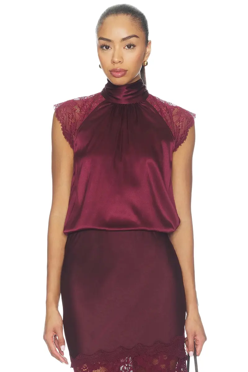 Rachel Chantilly Lace Halter Blouse