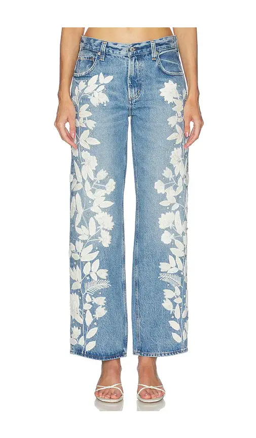 Citizens of Humanity Lindz Straight W/ Floral Embroidery | Thumbnail 2