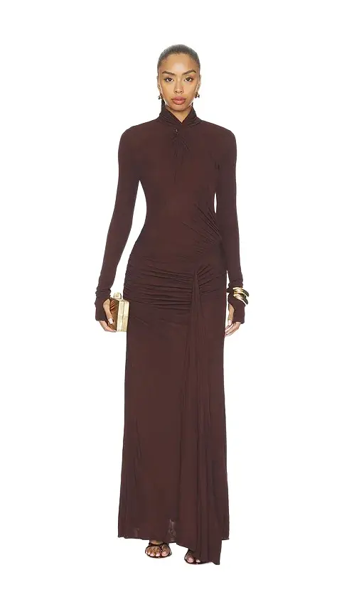 Misha Twist Jersey Longsleeve Dress