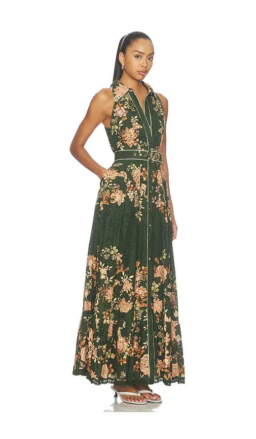 Hemant & Nandita x REVOLVE X Revolve Halter Neck Maxi Dress With Buckle Belt | Thumbnail 2