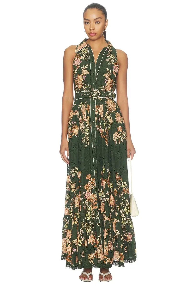 x REVOLVE X Revolve Halter Neck Maxi Dress With Buckle Belt