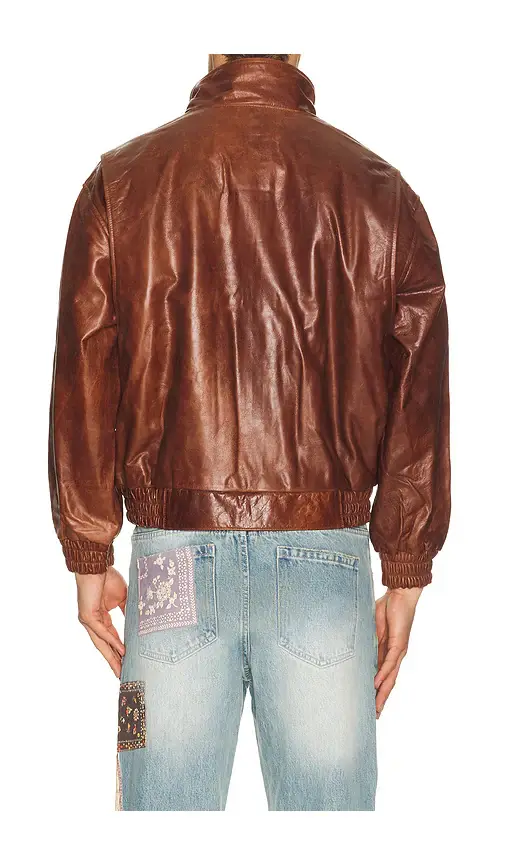 Found Redwood Leather Bomber Jacket | Thumbnail 2 Found Redwood Leather Bomber Jacket | Thumbnail 2