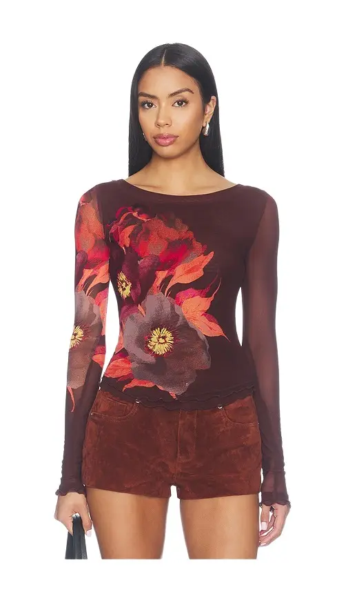 Lilly Printed Long Sleeve Tee
