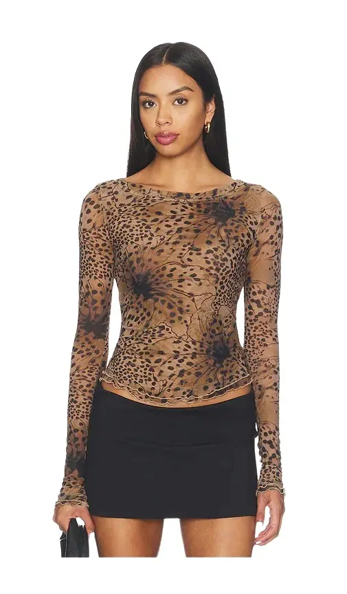Lilly Printed Long Sleeve Tee