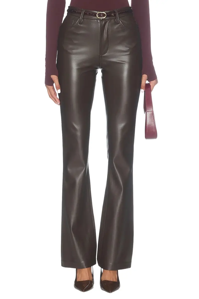The Faux Leather Hi Honey Bootcut Pants The Faux Leather Hi Honey Bootcut Pants