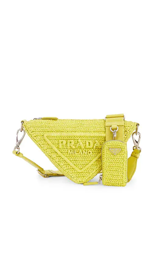 Raffia Triangle Shoulder Bag Raffia Triangle Shoulder Bag