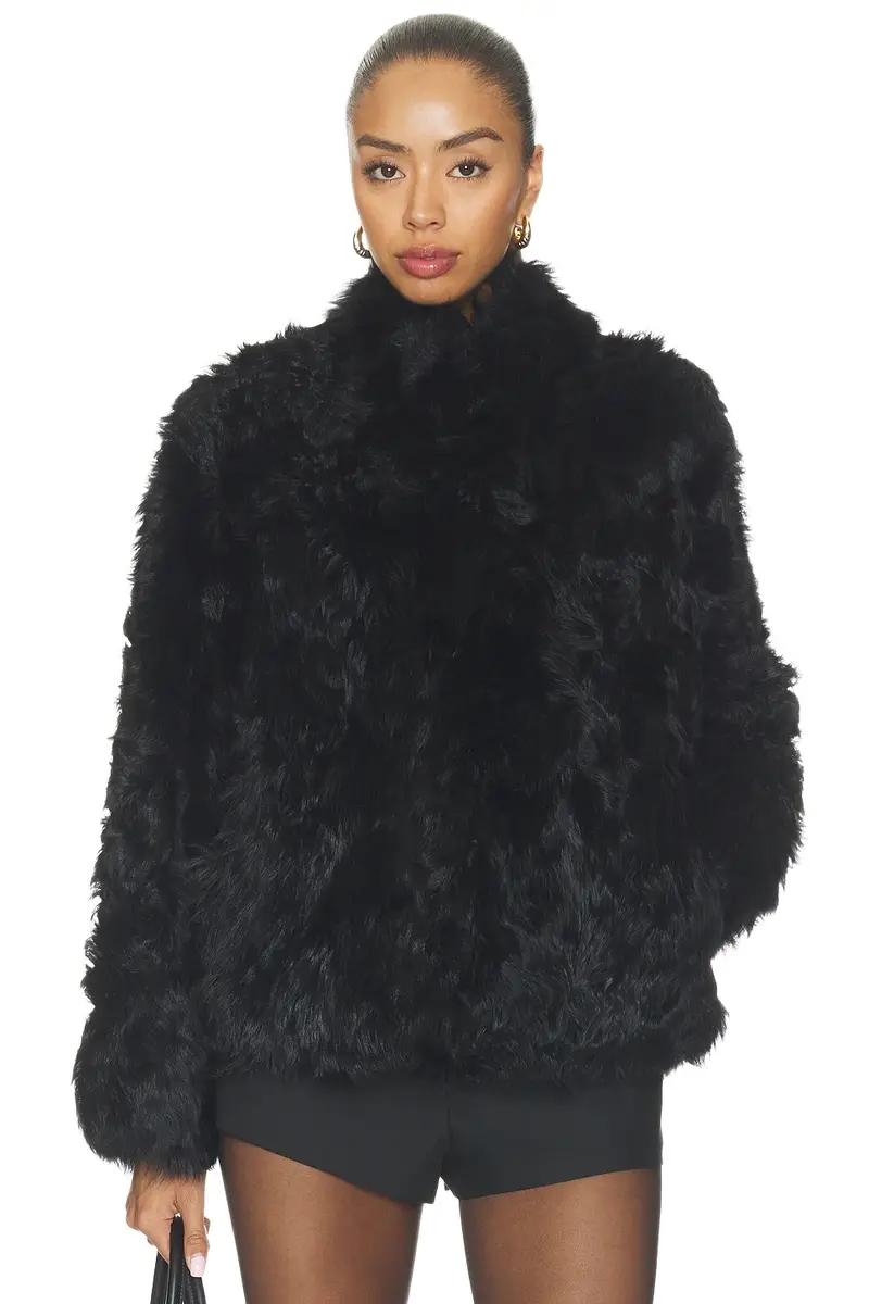 Source Unknown Lyn Long Hair Shearling Jacket