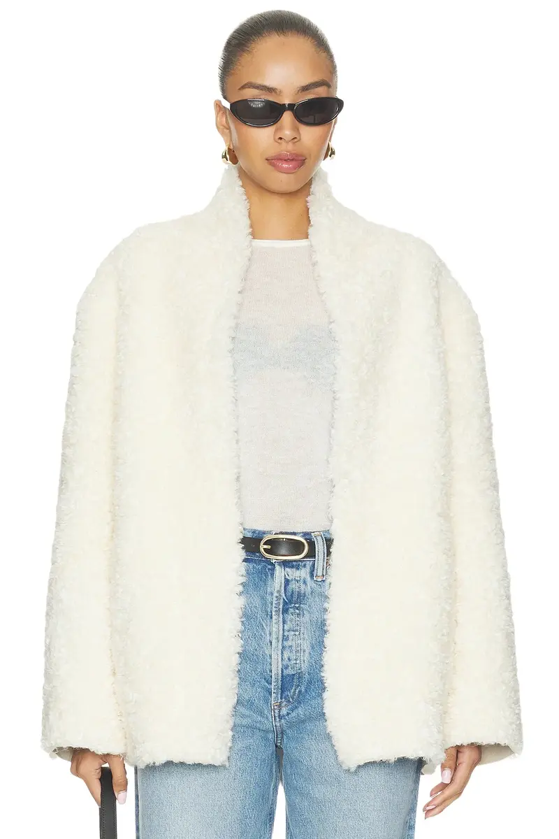 Manuela Shawl-collar Shearling Jacket