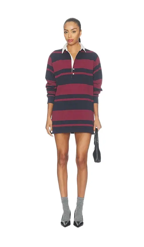 GOOD AMERICAN The Knit Rugby Mini Dress