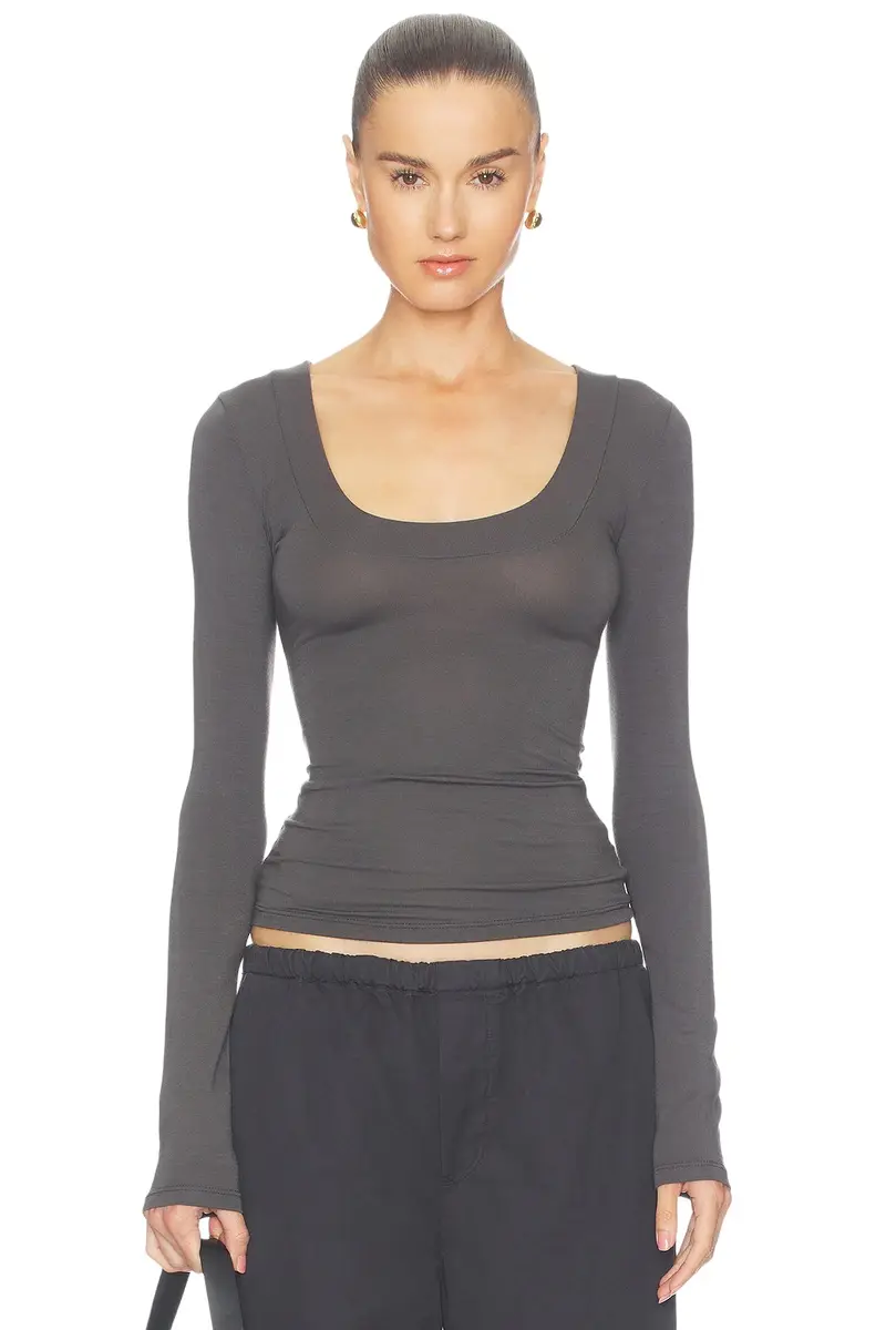GRLFRND x Sophia Kelly Scoop Neck Long Sleeve Tee