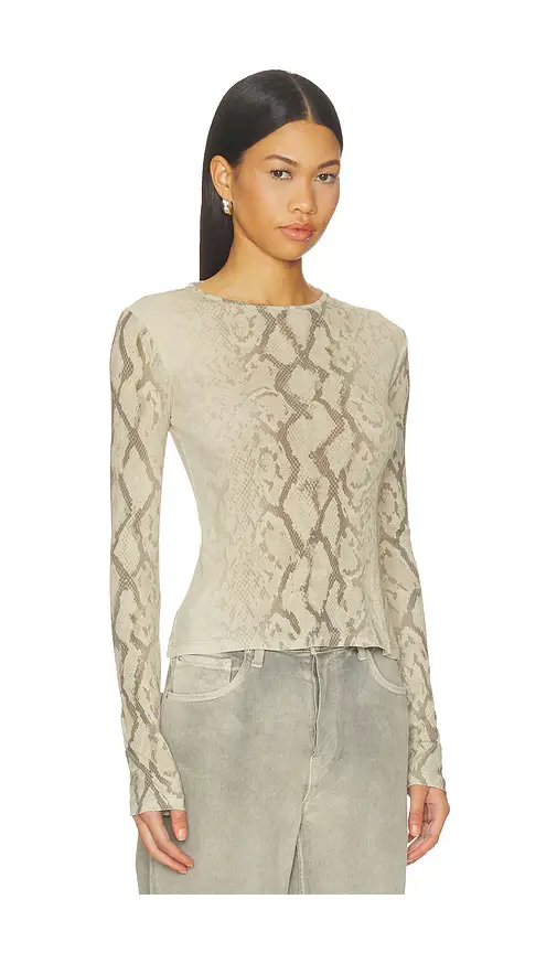 GRLFRND x Sophia Kelly Sheer Crew Neck Tee | Thumbnail 2