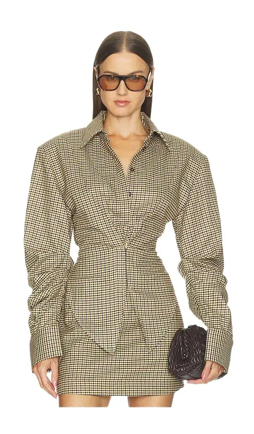 SANS FAFF Check Founder's Blouse
