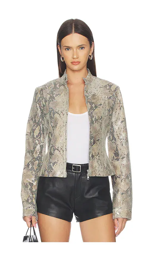 GRLFRND x Sophia Kelly Amari Leather Moto | Thumbnail 2