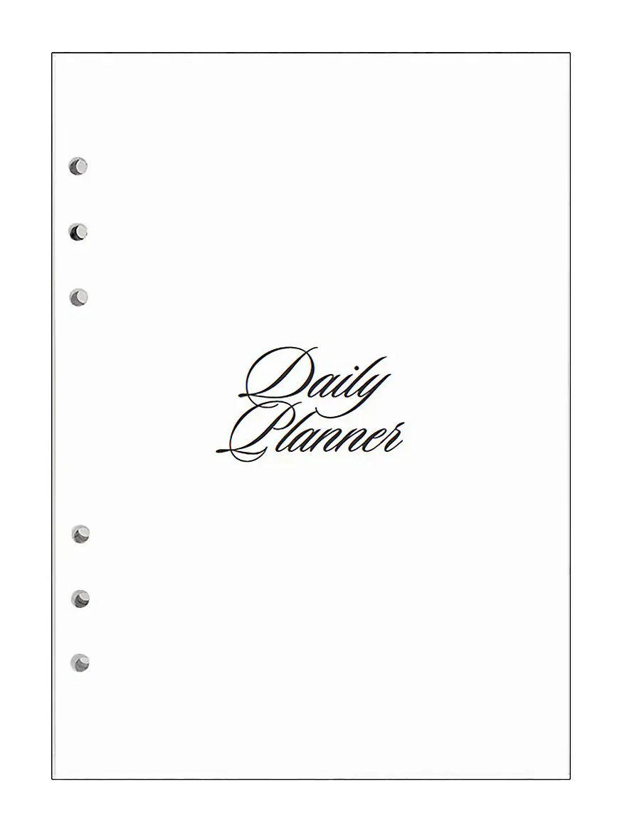 STIL Undated Daily Planner Insert 6 Ring