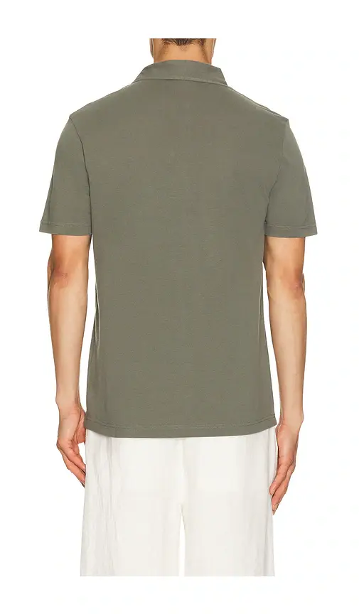 Frescobol Carioca Luca Cotton Piquet Polo Button Up Short Sleeve | Thumbnail 2 Frescobol Carioca Luca Cotton Piquet Polo Button Up Short Sleeve | Thumbnail 2