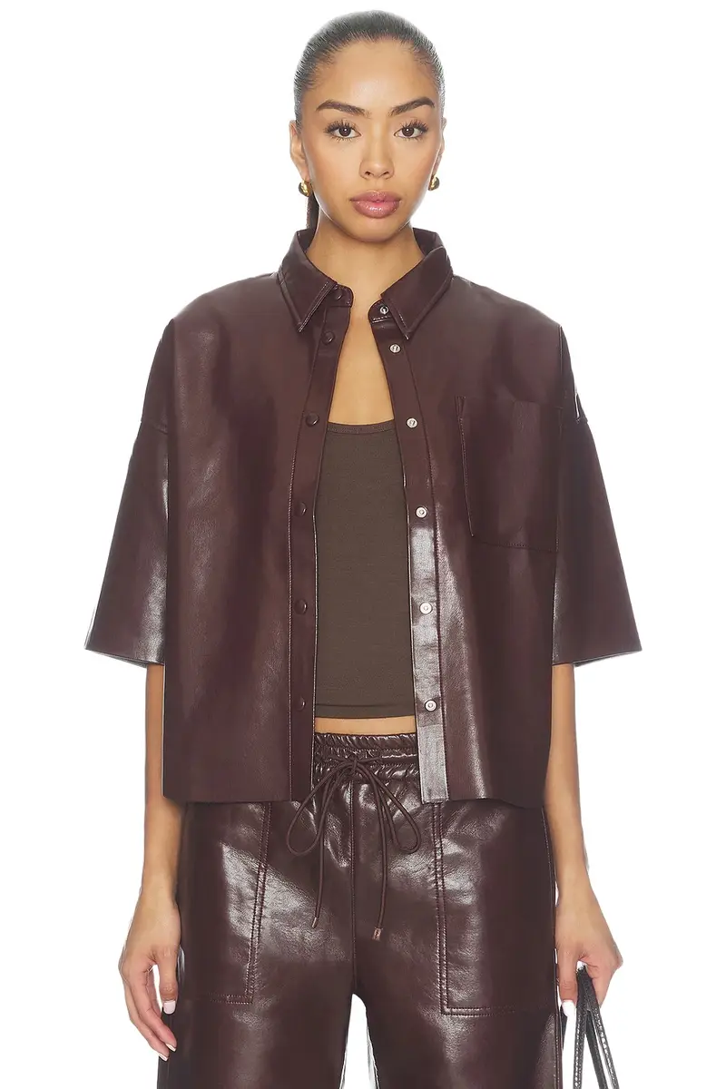 Citizens of Humanity Frances Cropped Cape Button Up