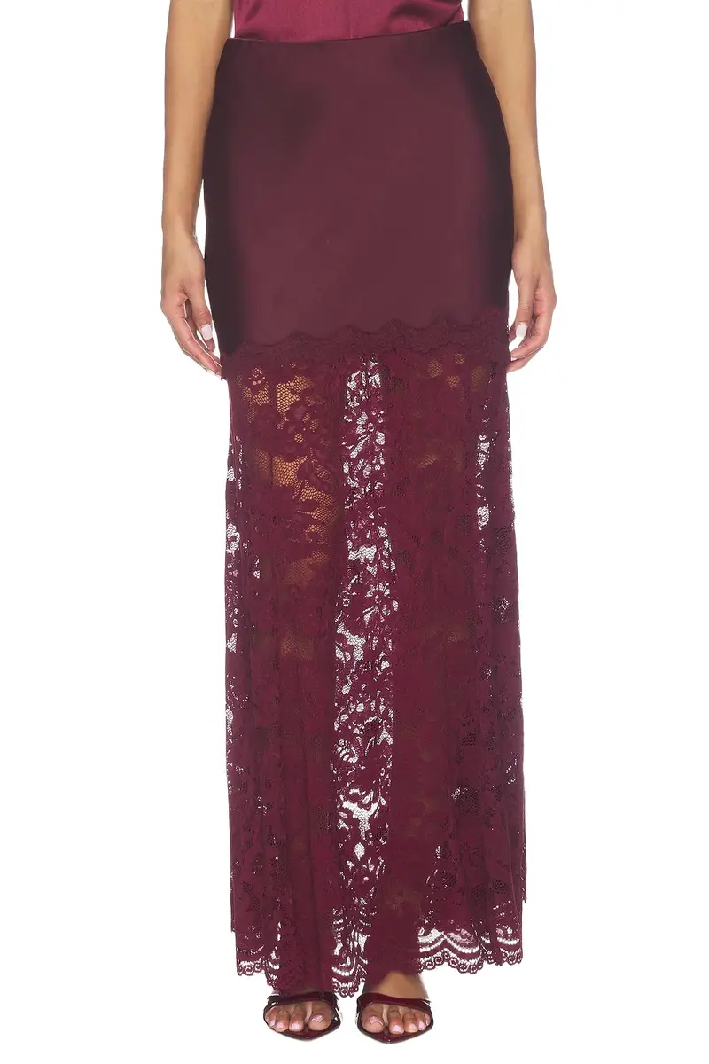 Generation Love Perrine Lace Combo Satin Skirt