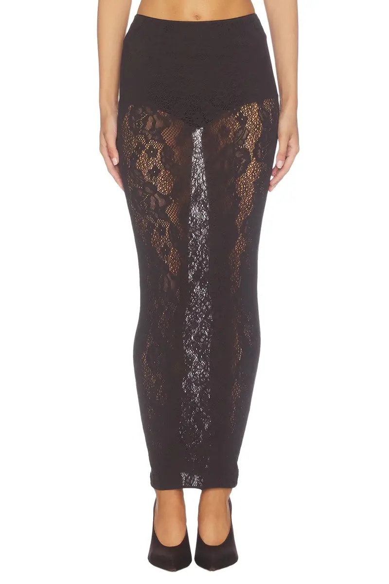 Wolford Infinite Rose Net Skirt