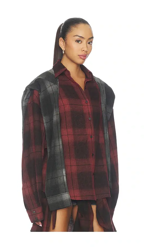 MARRKNULL Messy Two-piece Plaid Shirt | Thumbnail 2 MARRKNULL Messy Two-piece Plaid Shirt | Thumbnail 2