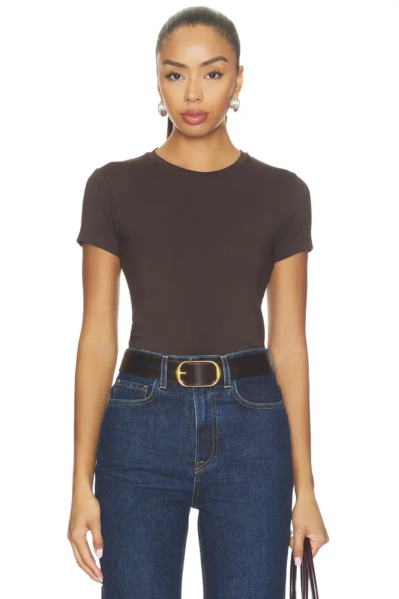 L'Agence Ressi Short Sleeve Crew Neck Tee
