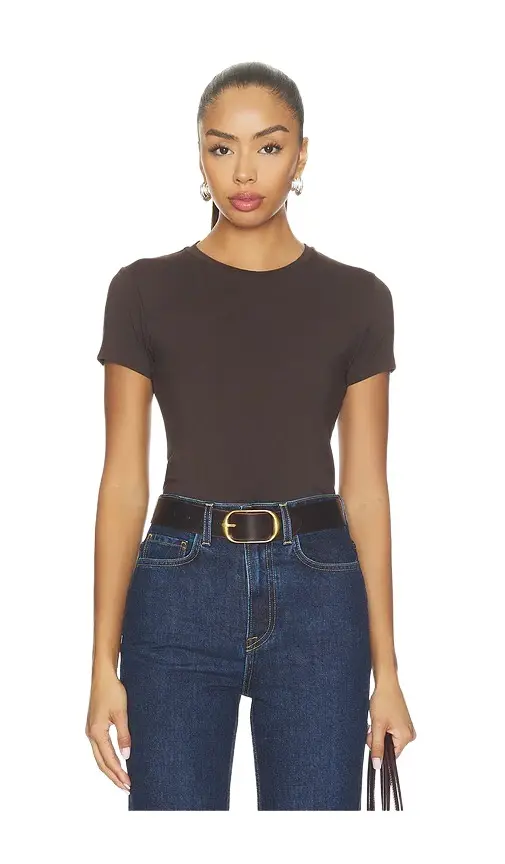 L'Agence Ressi Short Sleeve Crew Neck Tee