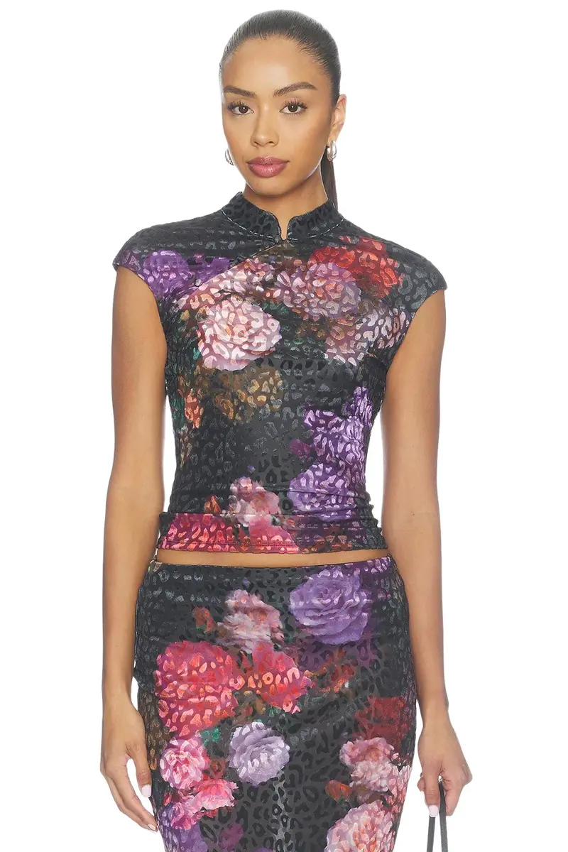 AFRM Adjoa Burnout Velvet Top